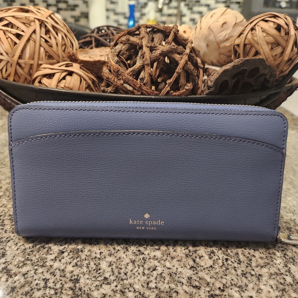Kate Spade Adel Large Continental Wallet Color Blueberry Cobbler - Picture 2 of 14